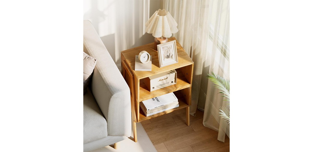 Pipishell Bamboo Stackable End Tables