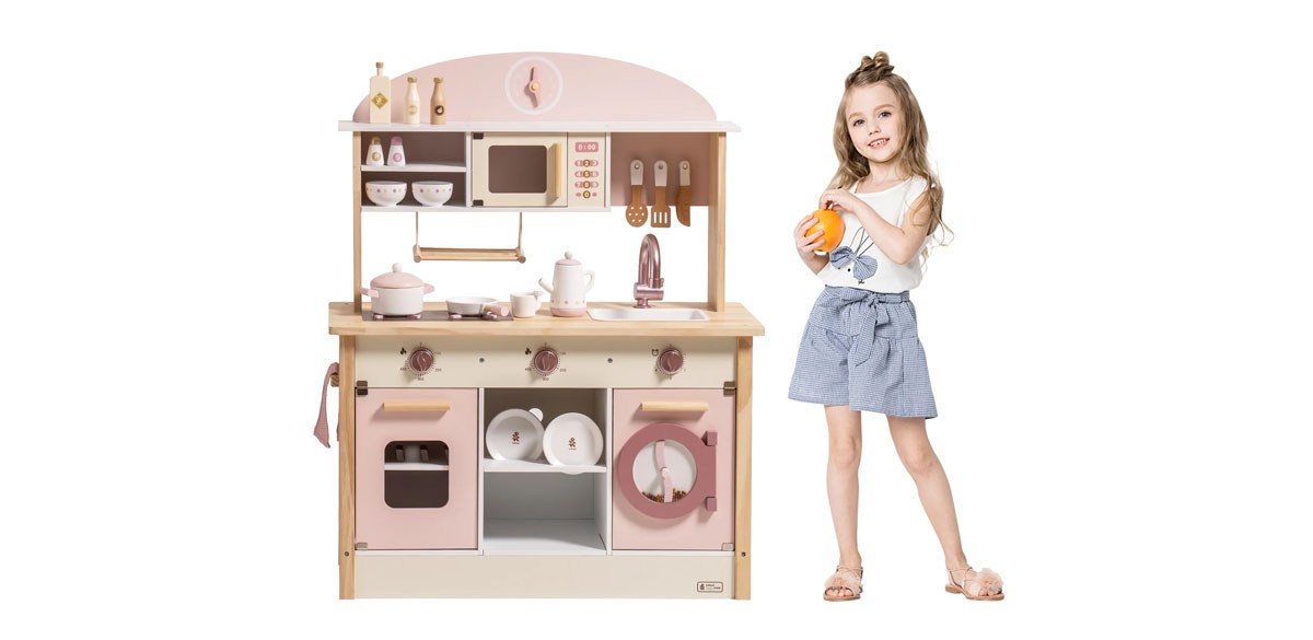 Robud Kids Wooden Kitchen Play Set