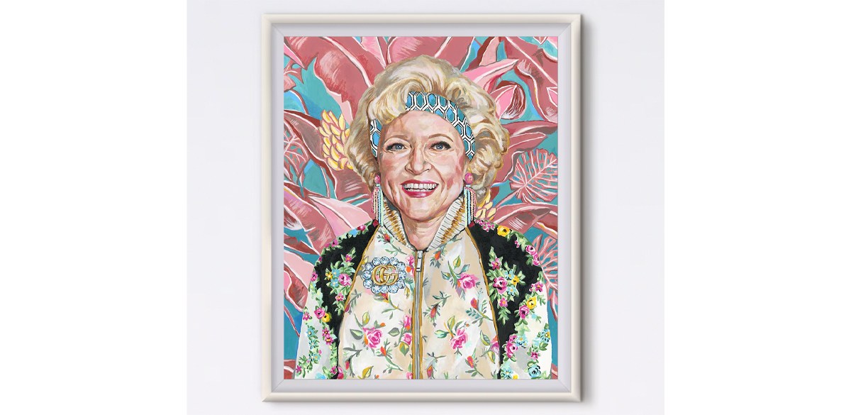 Rose - Rose Nylund - Acrylic Painting - Betty White - Art Print