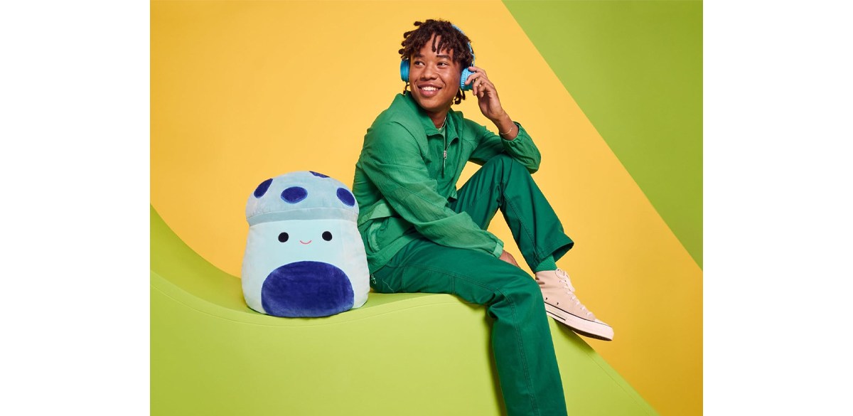 Squishmallows Original 16-Inch Ankur Teal Mushroom