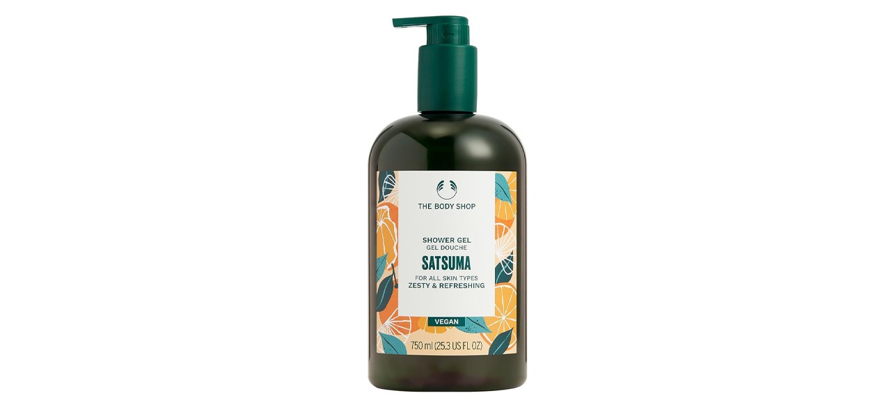 The Body Shop Satsuma Shower Gel on white background