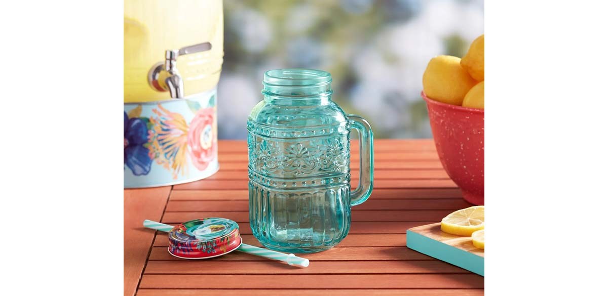 The Pioneer Woman Cassie 32-Fluid-Ounce Mason Jar Tumbler