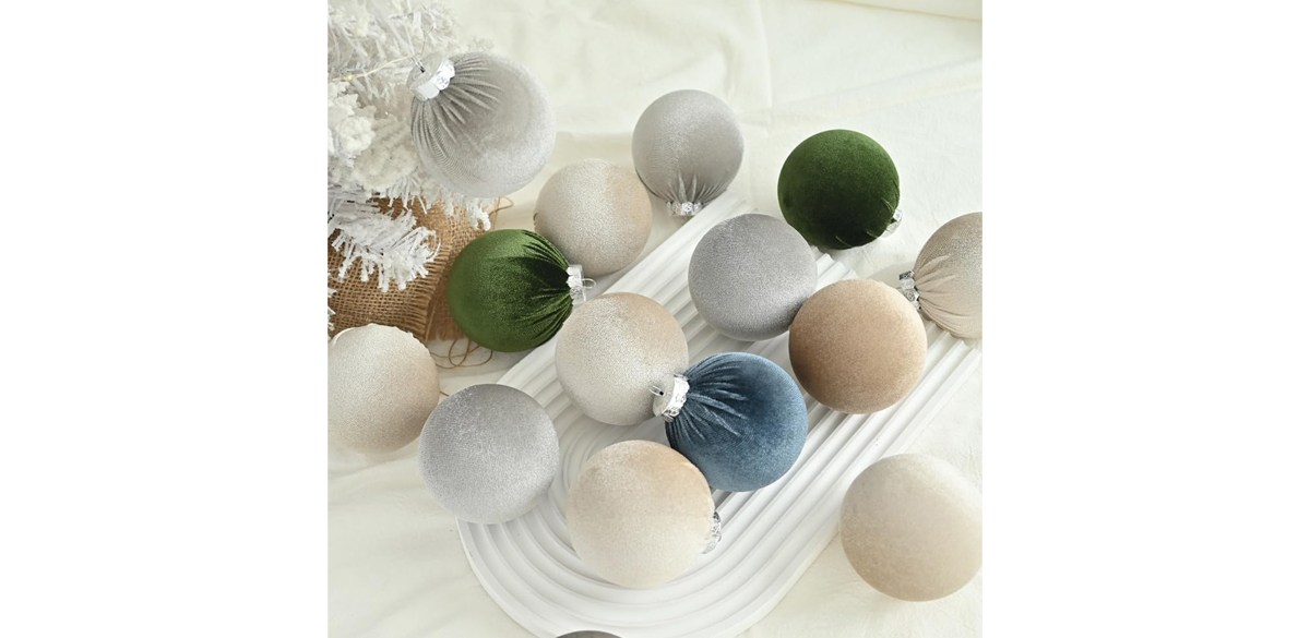 Velvet Christmas Ornaments Balls