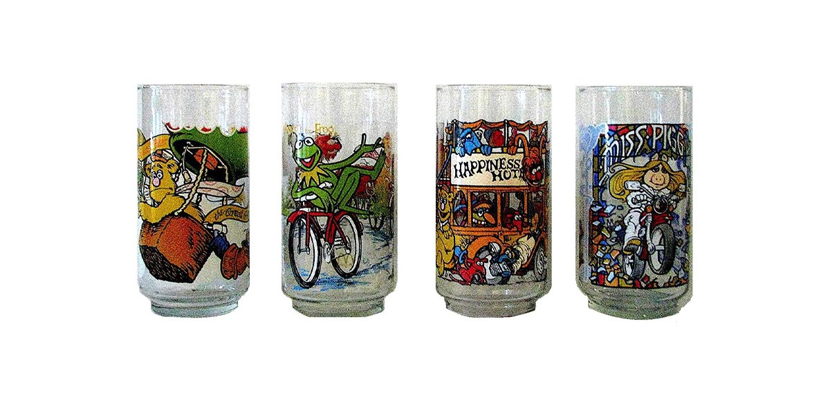 Vintage 1981 McDonald's Drinking Glasses The Muppets in The Great Muppet Caper - Set of 4