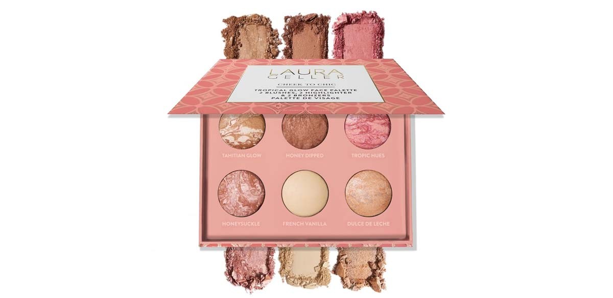 LAURA GELLER NEW YORK Cheek to Chic Tropical Glow Baked Face Palette