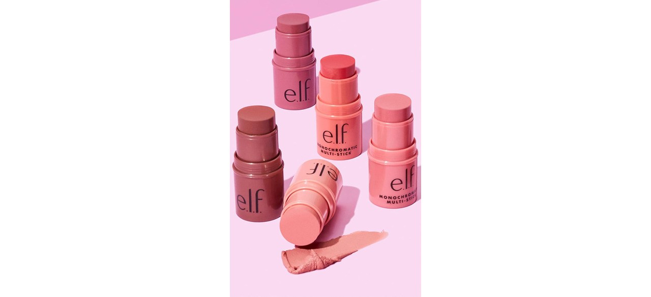 Elf single color multi sticks of different colors on pink background