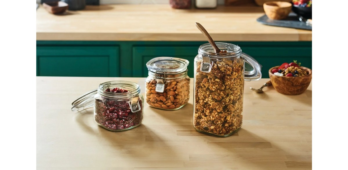 Ball Latch Jars, Glass Storage Jars