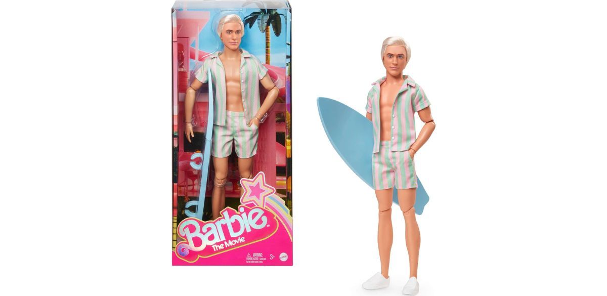 Barbie The Movie Ken Doll with Surfboard