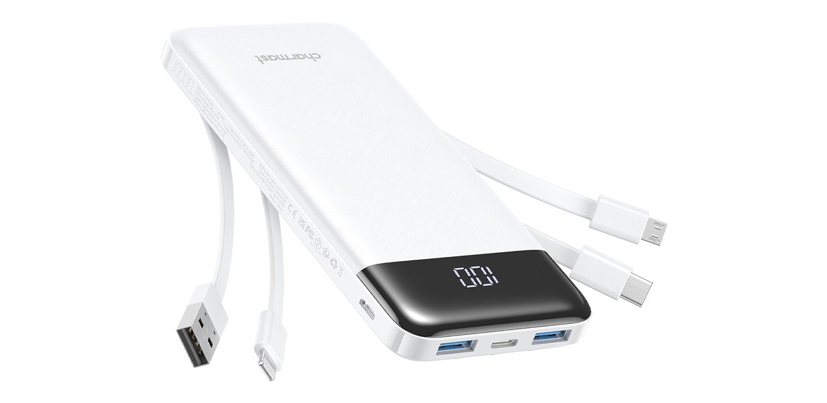 Charmast Portable Charger with Built-in Cables