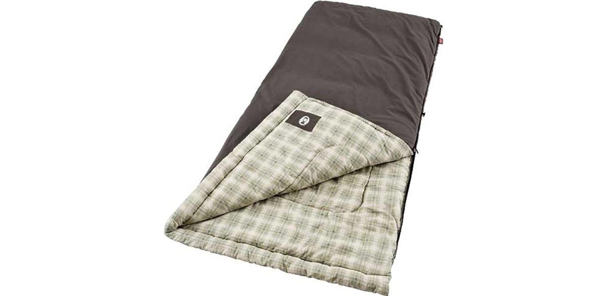 Coleman Heritage Big & Tall 10°F Flannel Sleeping Bag, XL
