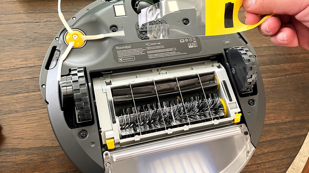 Underside of Roomba