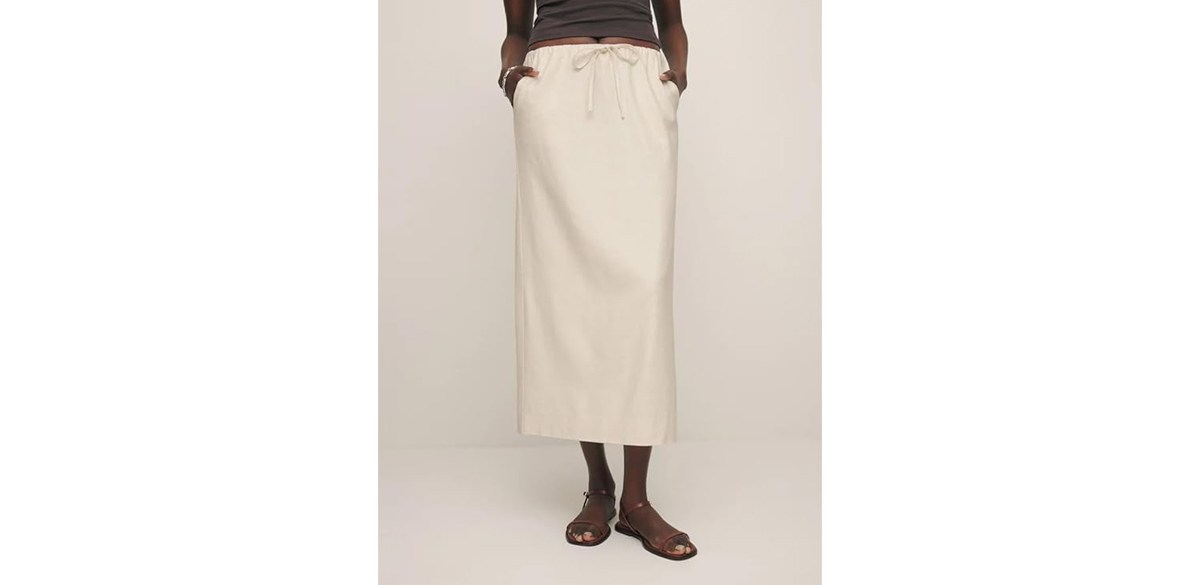 IDEALSANXUN Womens Cotton Linen Skirts