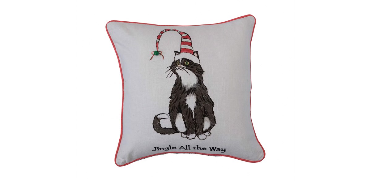 Jingle All the Way Cat Pillow by Ashland