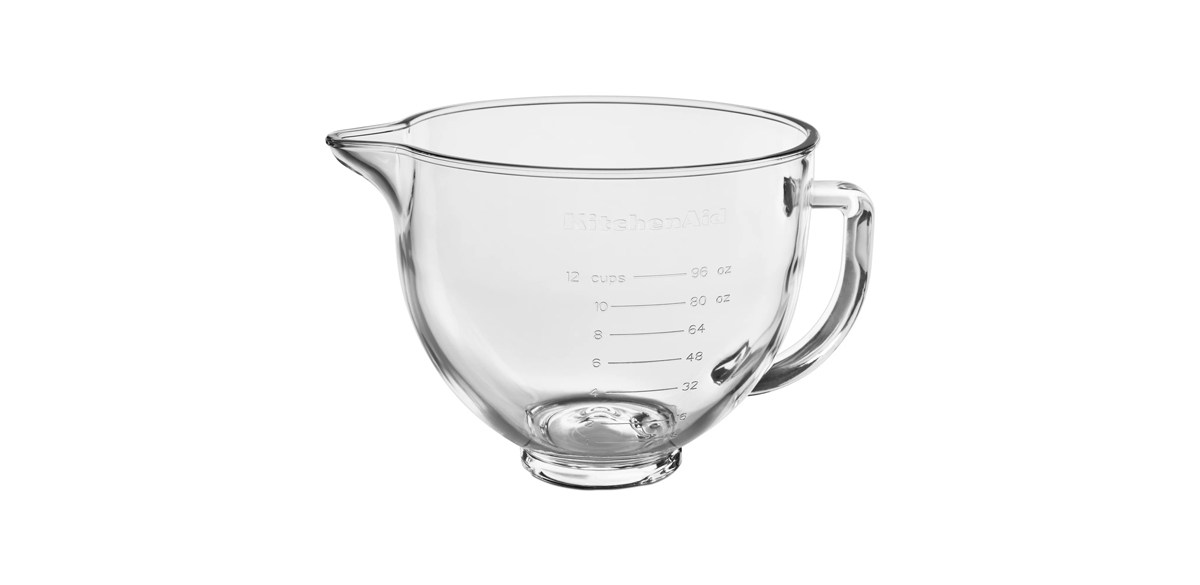 KitchenAid 5 Quart Tilt-Head Glass Bowl with Measurement Markings