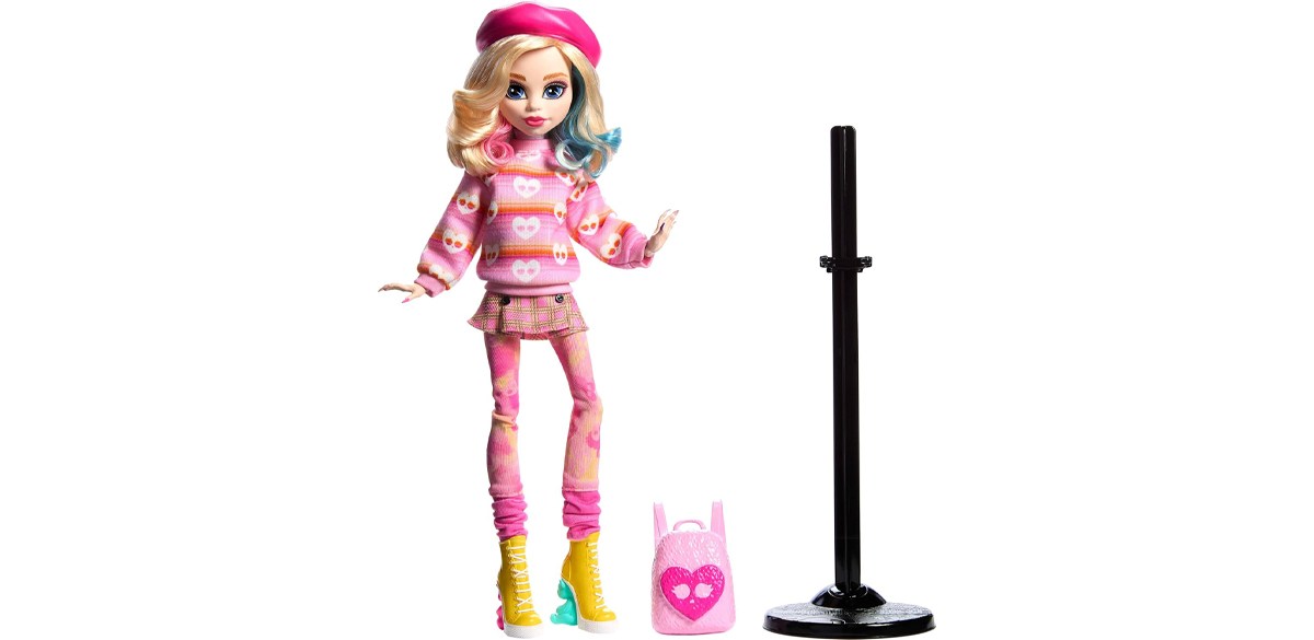 Monster High Wednesday Doll and Accessories, Enid Sinclair Collectible in Pink