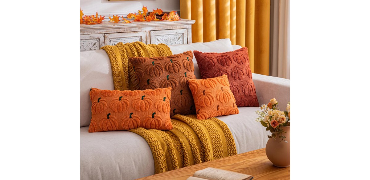 Pumpkin Fall Kids Decorative Throw Pillow Covers