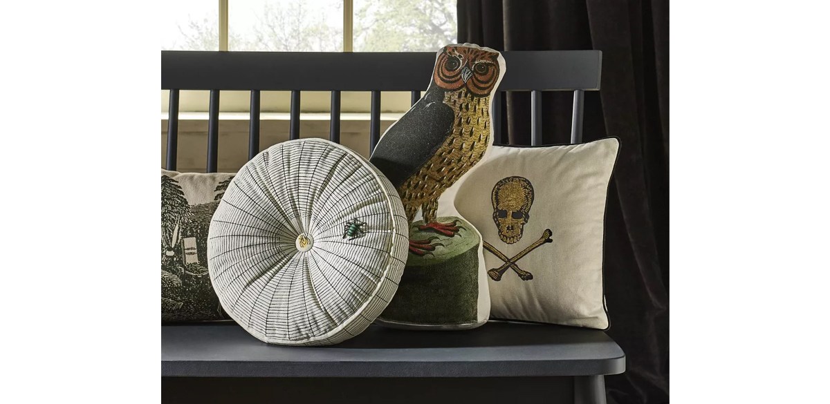 Round Tangled Web Novelty Throw Pillow Cream - John Derian For Target