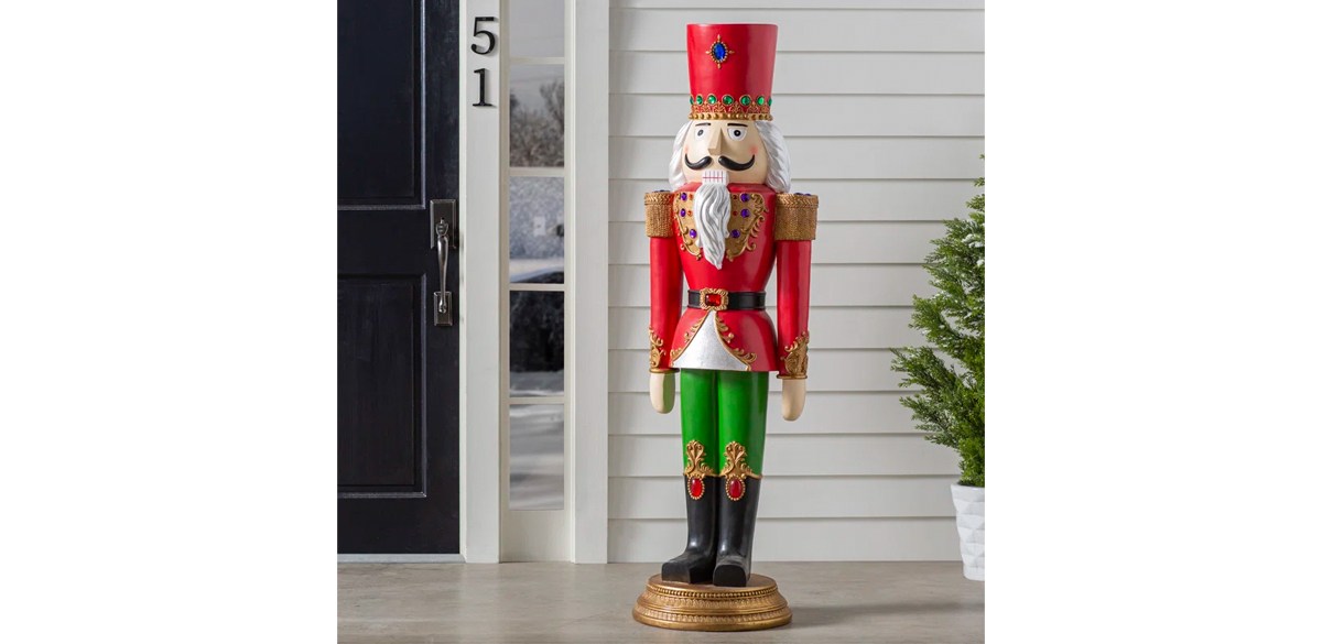  Three Posts Regal Outdoor Nutcracker Statue