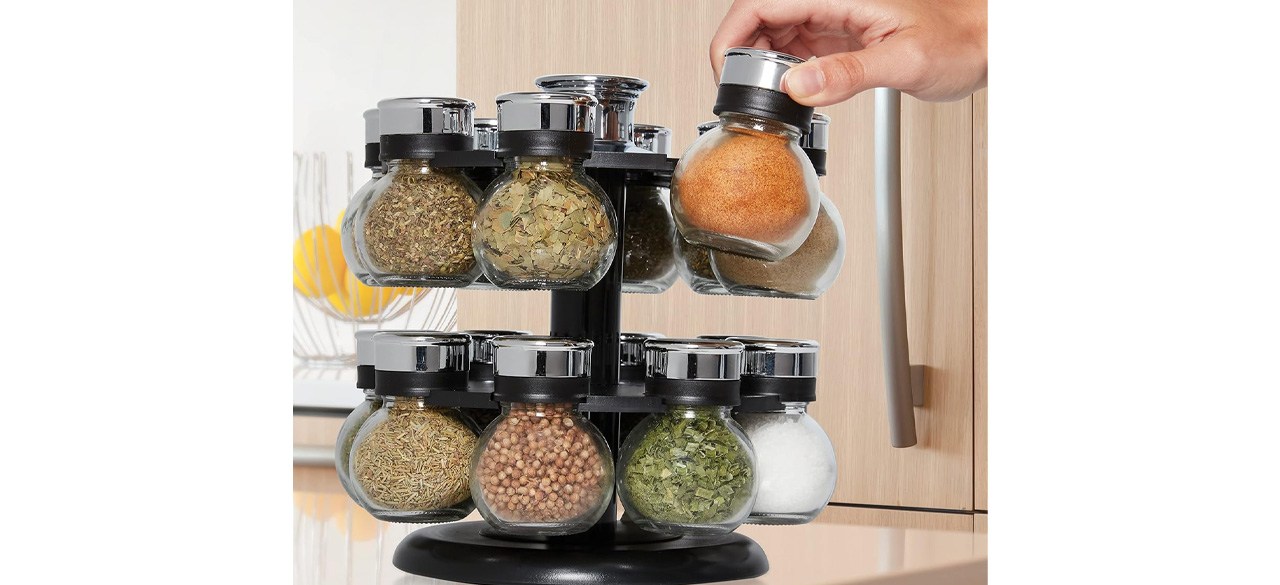 Kamenstein 16 Jar Ellington Revolving Countertop Spice Rack