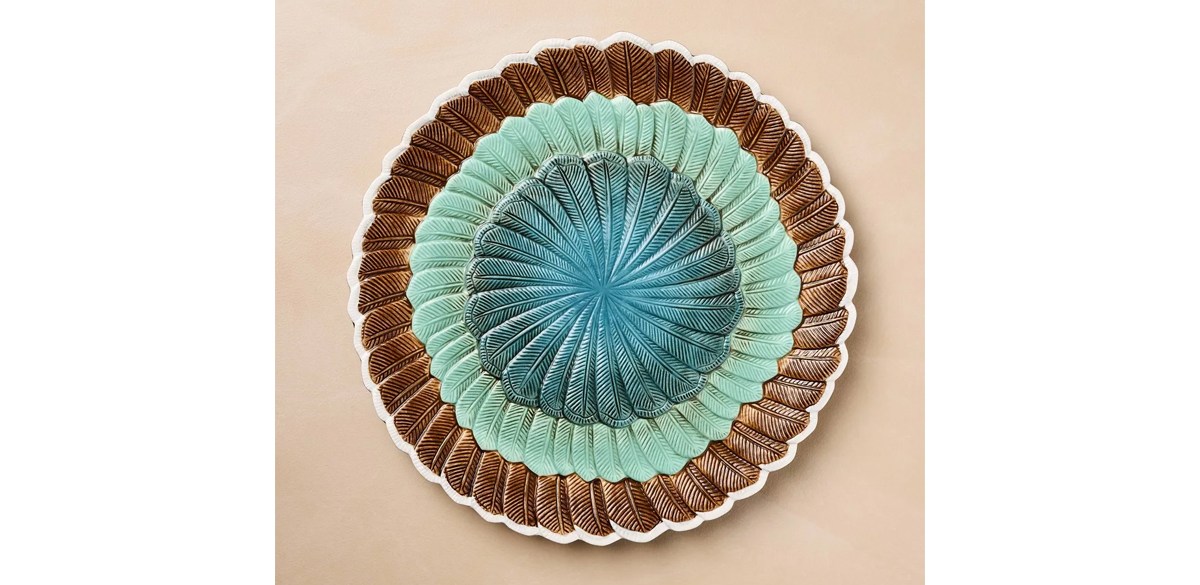 13-inch Feathers Stoneware Round Serving Platter - John Derian for Target