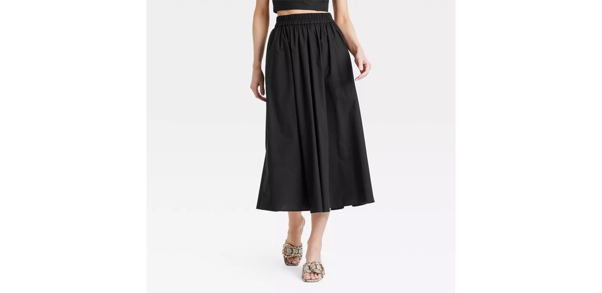 A New Day Women's A-Line Midi Picnic Skirt