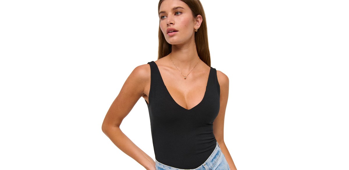 Abercrombie & Fitch Bra-Free Plunge Bodysuit