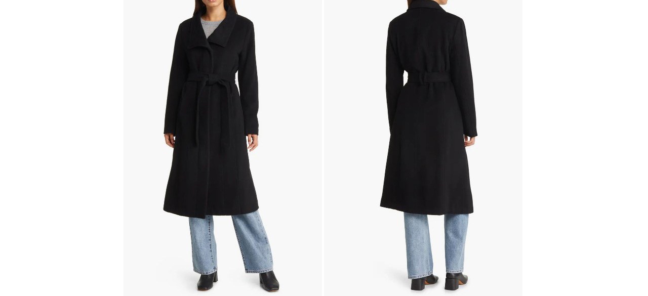 Cole Haan Women's Slick Belted Long Coat