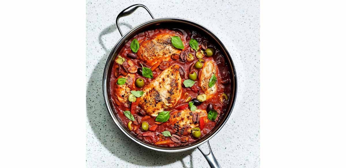 HexClad 5.5 Quart Hybrid Nonstick Deep Sauté Frying Pan with Lid