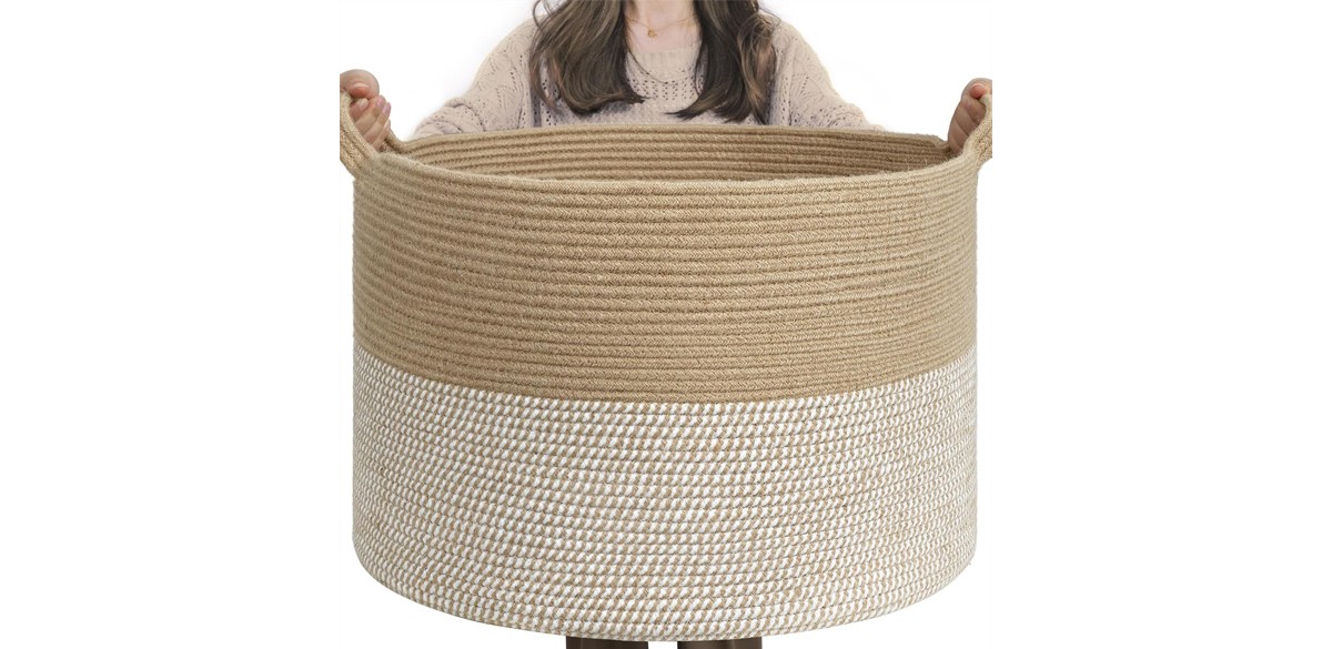 INDRESSME Extra Large Woven Baskets for Storage