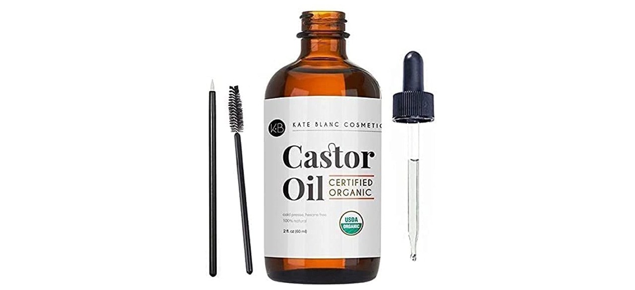 Kate Blanc's Organic Cold Pressed Castor Oil on white background