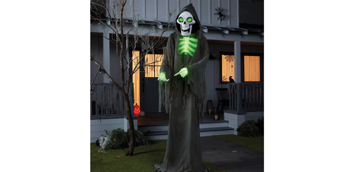 Lewis & Friends 8 ft Light Up Bruce The Skeleton Ghoul Outdoor Halloween Decorative Prop - Hyde & EEK! Boutique