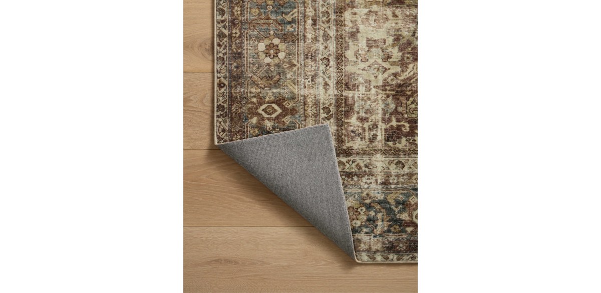 Magnolia Home By Joanna Gaines X Loloi Sinclair Machine Washable Rust-Lagoon Area Rug