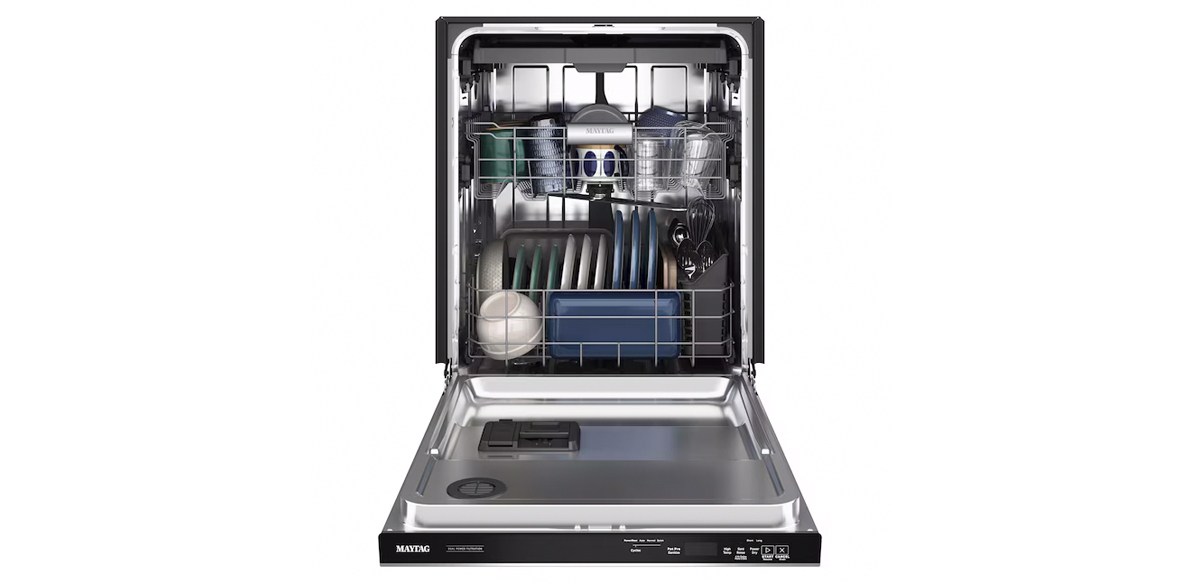 Maytag Eco Series with Pet Pro Sanitization Cycle 24-in Top-Control Built-In Dishwasher With Third Rack