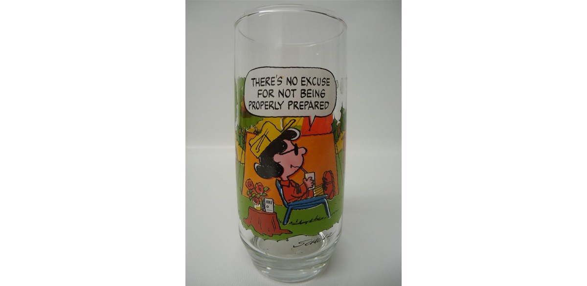 McDonalds Camp Snoopy collectible glass (Lucy)