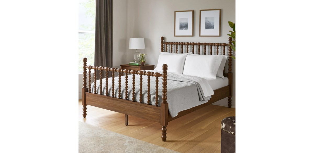 Pioneer Woman Harper Queen-Size Spindle Bed, Homestead Brown