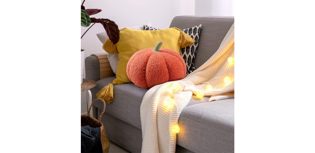 Queekay 2 Pcs Pumpkin Throw Pillow