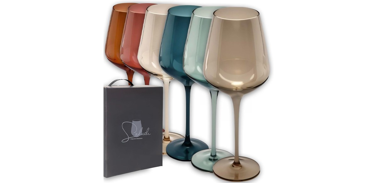 Saludi Colored Wine Glasses