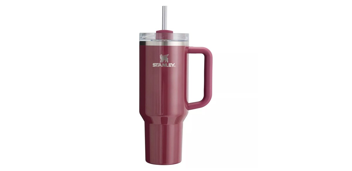 Stanley 40 oz Stainless Steel H2.0 FlowState Quencher Tumbler in Cherry Mocha