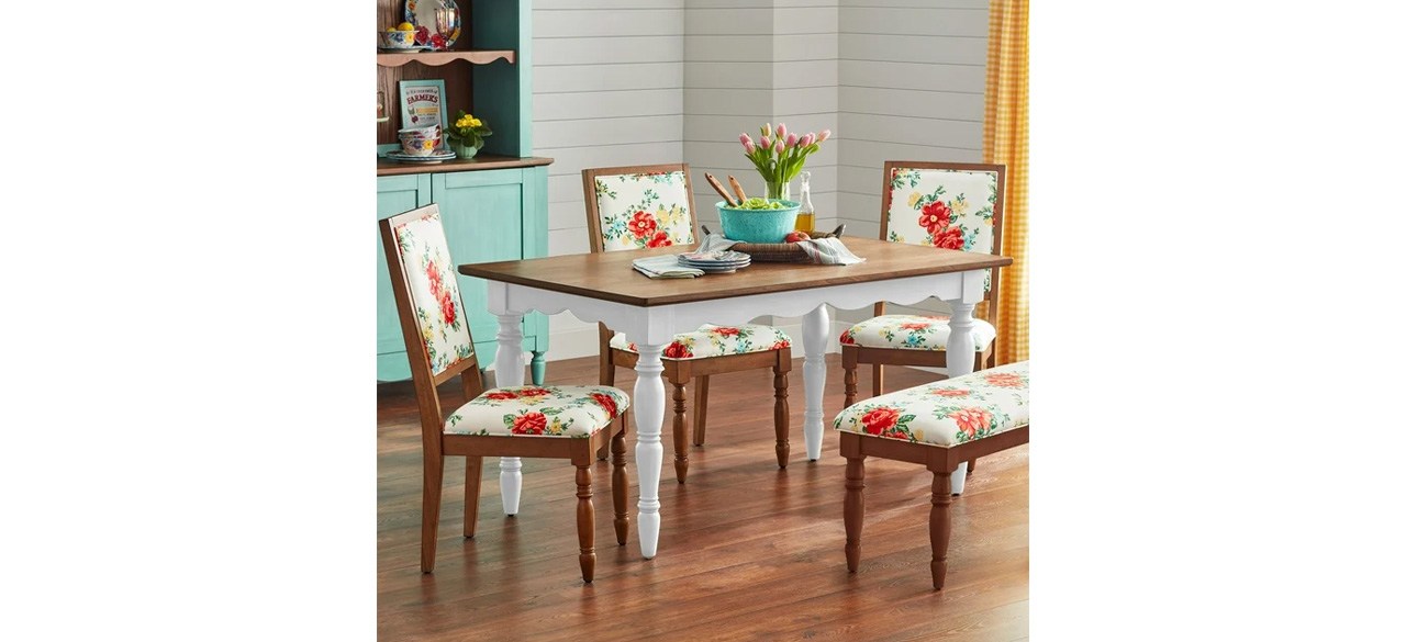 The Pioneer Woman Dining Table with decorative chairs