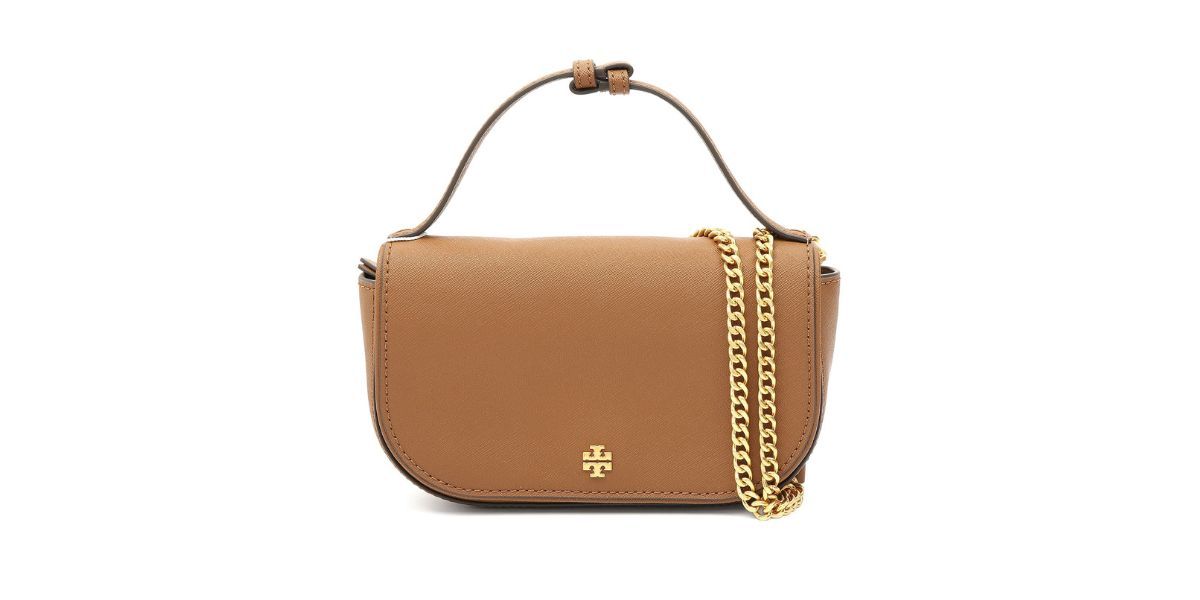 Tory Burch Women's Emerson Snap Saffiano Leather Small Top Handle Crossbody Bag