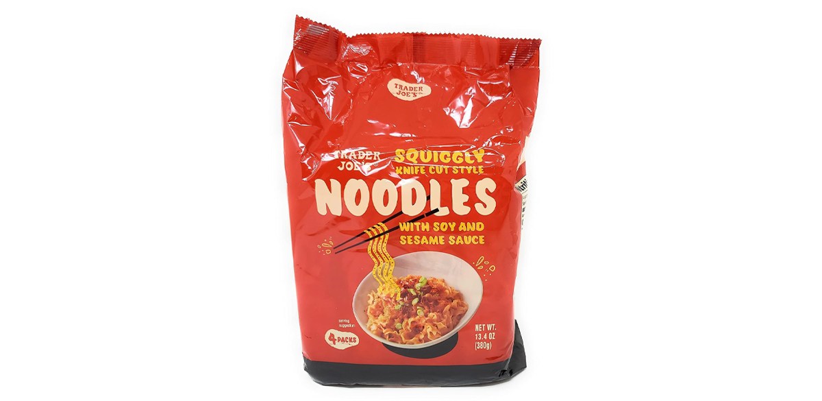 Trader Joe's Squiggly Knife Cut Noodles with Soy & Sesame Sauce