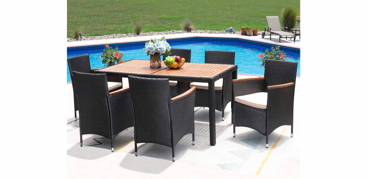 Vineego 7 Pieces Patio Outdoor Dining Set