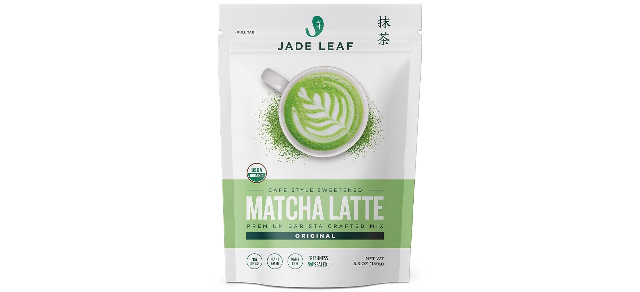 Jade Leaf Organic Matcha Latte Mix on white background