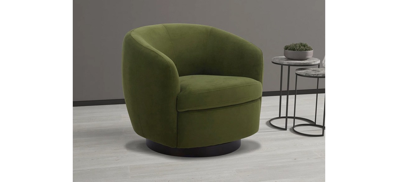 Joss & Main Quinlan Upholstered Swivel Barrel Chair