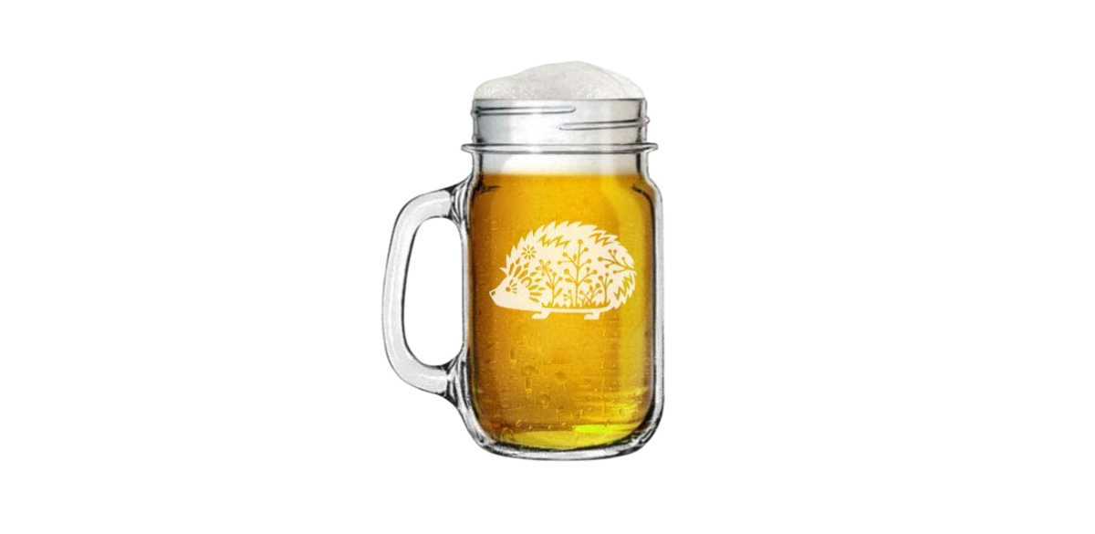 Mason Jar Glass Mug with Handle 