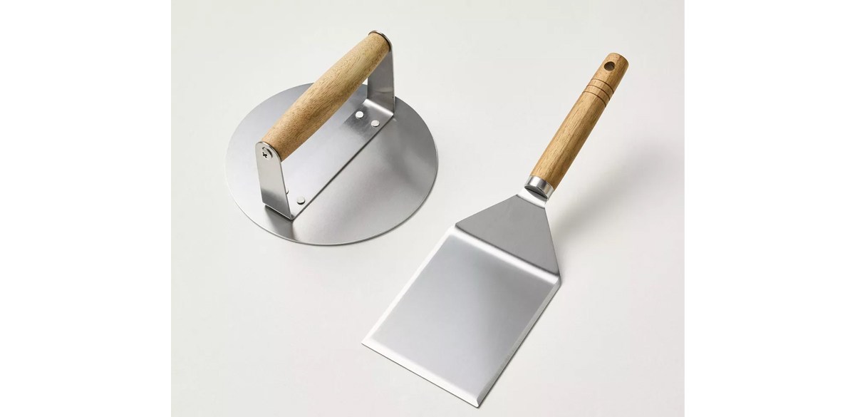 2pc Burger Press & Spatula Grill Tool Set - Hearth & Hand with Magnolia