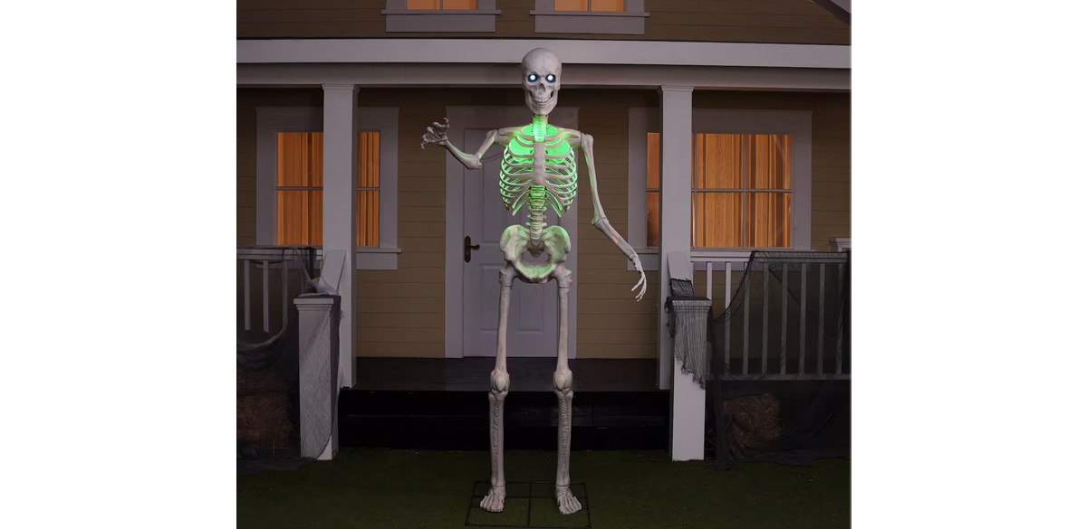 8ft. Color-Changing Light-Up Skeleton by Ashland