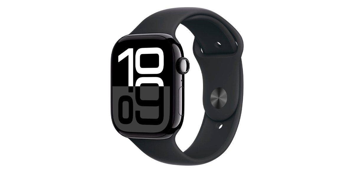  Apple Watch Series 10 (GPS) 46mm Aluminum Case with Black Sport Band