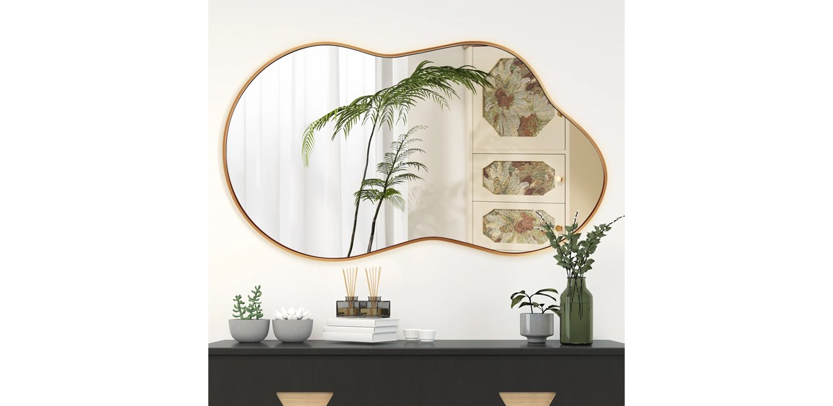 AUSTUFF Irregular Wall Mirror Cloud Shaped