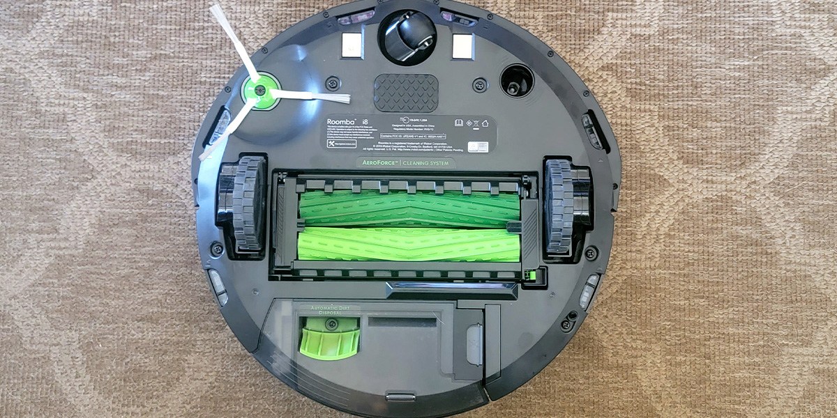 Underside of robot vacuum